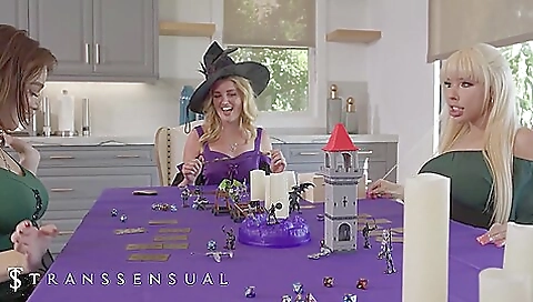 Blonde babe and a brunette babe with a fat ass doing it together