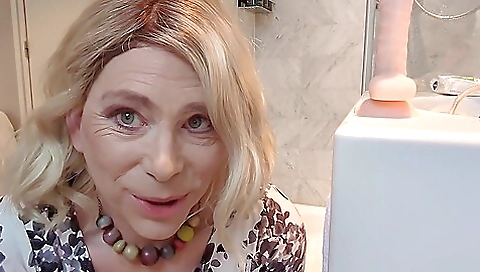 Busty milf in white stockings fucks her man in hotel room