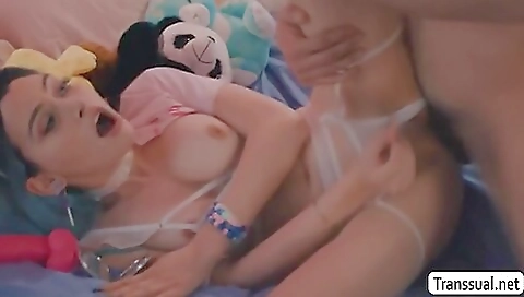 Pervert Stepbro Toys And Bareback Fucks His Tgirl Stepsister