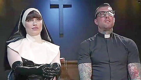 Gorgeous brunette has a sex session with her husband's cock