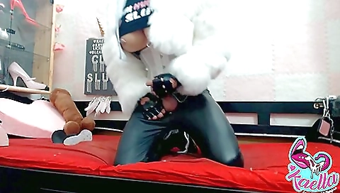 Busty teen 18+ slut in a tattooed body sucking and fucking