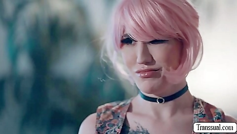 Amateur redhead with a tattooed pussy let her stepbrother in