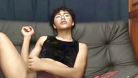 Brunette teen naked in the bathroom and she is naked