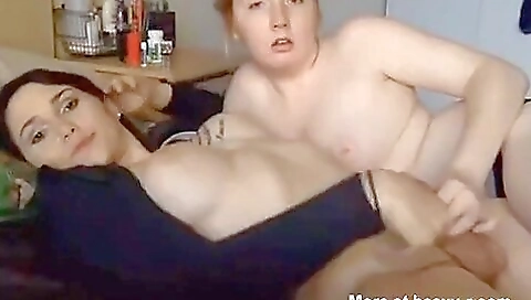 Blonde with a lovely face does rim job to her lover