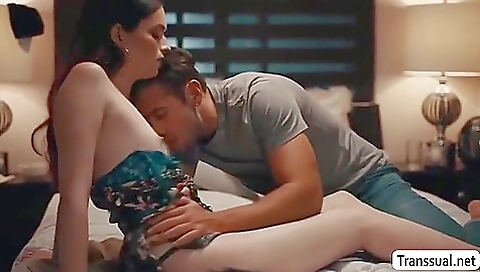 Step fantasy video with a horny shemale girl in anal sex