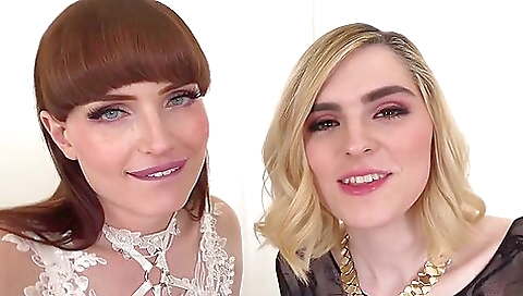 Big dick anal threesome with two blonde and brunette