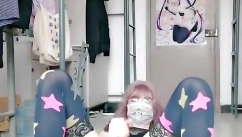 Transformed busty asian shemale fucks in bed with her boy