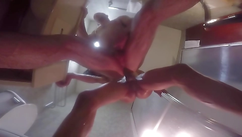 Bareback shemale gets her asshole fucked by her lover