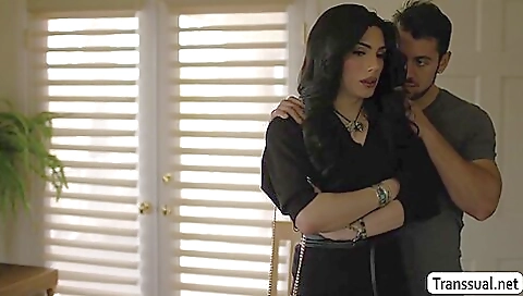 Amateur brunette gets a hot fuck with her big black cock