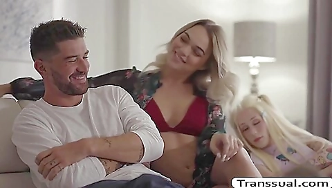 Blonde gets her ass drilled and her pussy drilled too