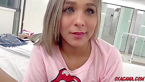 Busty blonde pornstar in horny big cock porn scene